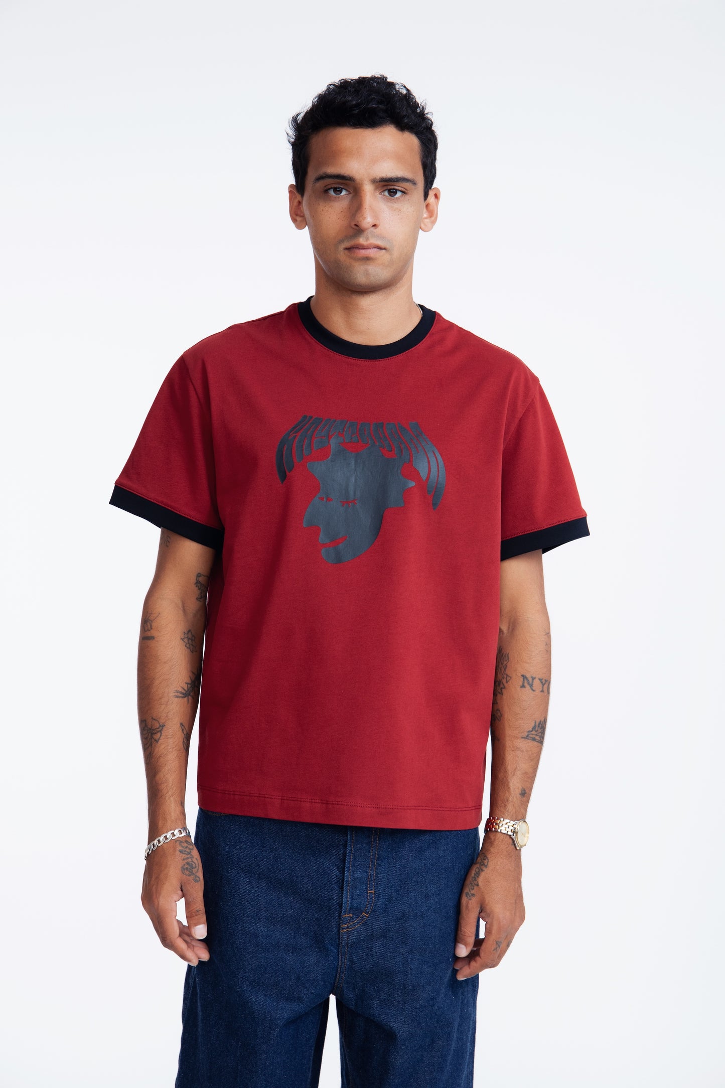 AIN'T NO DAMN WAY! RINGER TEE (RED)