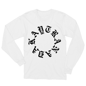 Gothic Circle Long Sleeve Tee - White + 'BUBBA' Digital Download